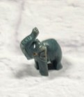 Mini Stone Elephant Hand Carved Green