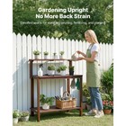Uimoso Outdoor Gardening Table With Storage Shelves And Workstation