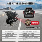 6 5hp Gas Air Compressor 20gal 17cfm 125psi Portable Kohler Engine Industrial