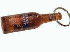 Vintage Bud Light Beer Bottle Shaped Keychain Opener Brown 2 5 