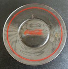 Lot Of 6 - 8    Coca Cola Clear Glass Red Ring   Logo 10    Plates - Free Shipping 
