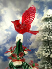 Rare Large Flying Cardinal Topper For Ceramic Christmas Tree Lights Bulbs Star