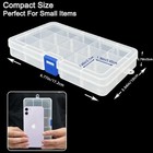 Duofire Plastic Organizer Container Storage Box Adjustable 3 Pack  White 