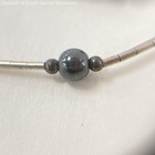 10  Liquid Silver Hematite Station Beaded Ankle Bracelet  2 40g