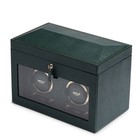 Wolf British Racing Double Watch Winder With Storage In Green Color  792241