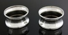 Pair Of 1922 S w  Goode   Co Birmingham England 925 Sterling Silver Napkin Rings
