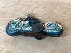 Vintage Japanese Tin Litho Police Department Motorcycle Toy 3 5  Rare