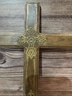 Beautiful Rustic Wooden Embellished Cross Wall Decor
