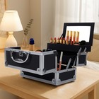 Large Pro Aluminum Makeup Train Case Box Jewelry Cosmetic Organizer W  Mirror