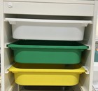 Ikea Trofast Storage Bin Box Medium White  Green  Yellow For Trofast