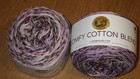 2 Skeins Of Lion Brand Comfy Cotton Blend Yarn  7 Oz  Purples  Blueberry Muffin