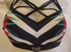 Pink By Victoria s Secret Size Large Women s Ultimate Strappy Sports Bra Black