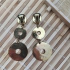 Vintage Replica Made In Italy Gold Disc Earrings