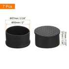 Uxcell 7pcs Chair Leg Caps  Fit Od 50mm  2 Inch  Non-marking Pvc 50mm  Black