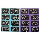 Metal Brain Teaser Puzzles  Set Of 32 With Pouch  Steel Iq Games Physics Mind