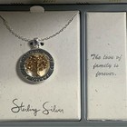 Inspirational Tree Of Life Necklace Two-tone In Sterling Silver Gold Plated