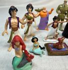 Lot Of 16 Disney Brand Toys   Action Figures Aladdin  Atlantis  Little Mermaid