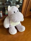 Ty Pluffies Wades Purple Hippo Button Eyes 100 tylux 2007 Stuffed Animal Plush