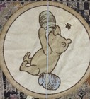 Vtg Disney Classic Winnie Pooh Hunny Round Baby Nonskid Nursery Rug Decor 28   