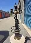 Antique Neoclassical Bronze Candelabra     5-arm     Woman Figure     19th Century St