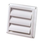 Deflect-o Hs4w 18 White Supurr-vent Louvered Hood Bathroom Vent 4 Dia  In 