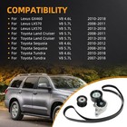 Serpentine Belt Tensioner Idler Pulley Drive Kit 4 6 5 7l V8 Fit For Toyota Sequ