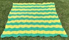 Vintage Handmade Crochet Zig Zag Afghan Blanket Throw Lap Blanket 1970s Retro De