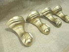 4 Cast Iron Bathtub Clawfoot Claw Feet Foot Bath Tub Restoration Gold Color