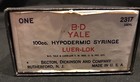 Vintage  B-d  100 Cc All Glass  Hypodurmic Syringe In Original Box 1950   s-1970   s
