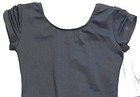 Motionwear Leotard Bodysuit Gymnastics Pinched Cap Sleeve   2103 Black New Girl