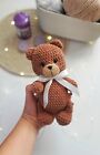 Handmade Bear Crochet Teddy Plush Soft Toy First Toy Baby Gift Amigurumi