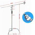 2-pack Photo Studio 10ft Heavy Duty C Stand Century Stand For Aputure Godox