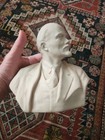 Vintage Ussr Lenin Natural 7  Pottery Bust Soviet Russian Figure Statue 