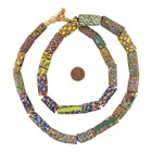 Antique Venetian Millefiori African Trade Beads  20680 10mm Ghana Multicolor