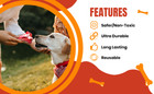 Large 2pack Indestructible Dog Chew Toys For Aggressive Chewers Bone Tuff Treat