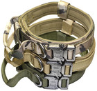Leash   Collar Heavy Duty K9 Tactical Training Pet Dog Metal Buckle M  L  Xl