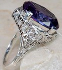 12ct Natural Alexandrite 925 Sterling Silver Nouveau Style Ring Sz 6 7 8 Re2