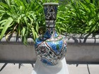 Antique Turkish Iznik Vase Persian Folk Art Pottery Kutahya Turkey Hand Painted