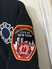 Vtg    r    Heroes Inc  Ny City Fire Department Sweatshirt Denim Collar elbow Patch