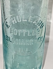 E Holland Bottler Bloomington Ill Il Illinois Hutchinson Bottle Free Shipping