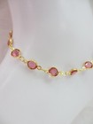 Womens Gold Anklet Colorful Crystal Heart Butterfly Charm Ankle Bracelet Boho