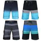 Blue Men s Teen s Stretch Wear Board Shorts Casual Travel Swim Trunks