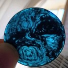 Vintage Lot Of 10 Art Deco Bakelite Blue Moon Swirl Poker Chips Art Crafts W w