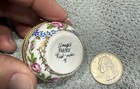 Antique Limoges France Perfume Trinket Box W  Crystal Glass Vanity Miniature