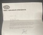 Rare 1979 Bill Graham Presents Calendar Signed W Letter About The Who