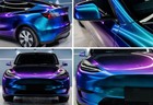30ft X 5ft Gloss Metallic Chameleon Purple Teal Vinyl Film Wrap Air Bubble Free