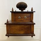 Antique Shaker Sewing Box Spool Holder Pin Cushion 19th C Aafa