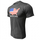 Custom Wrestling T Shirt 100  Cotton Personalized Usa Flag Graphic Tee Gift