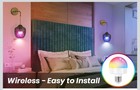 Eidearay Green Wave Vintage Battery Operated Wall Sconce  Wireless Rgb Colors
