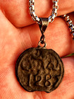 Jewish Necklace Ancient Authentic Star Of David 1287ah Original Form Coin Found